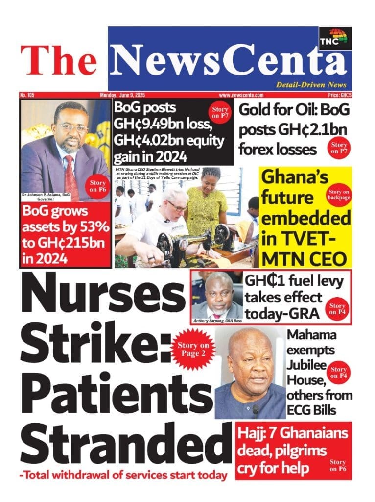 Newspapers, Headlines, Newscenta, Monday, June 9