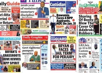 Newspapers, Ghana news, Headlines, Monday January 19, 2026