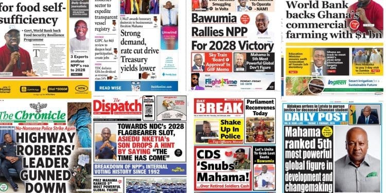 Newspapers, Ghana news, Headlines, Tuesday February 3, 2026