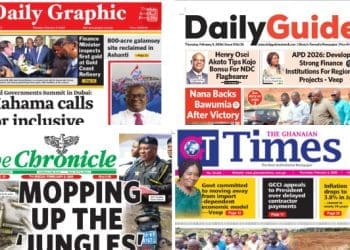Newspapers, Ghana news, Headlines, Thursday February 5, 2026