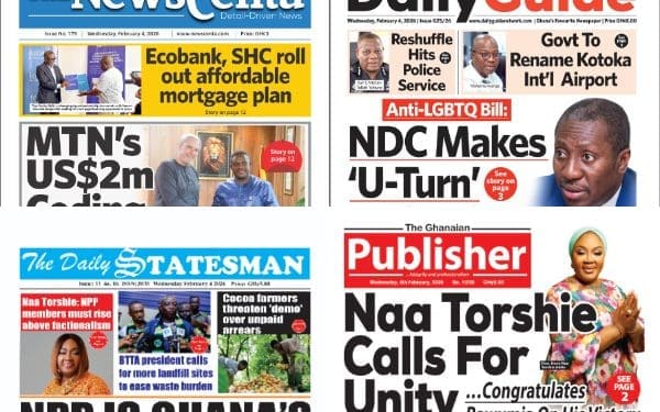 Newspapers, Ghana news, Headlines, Tuesday February 3, 2026
